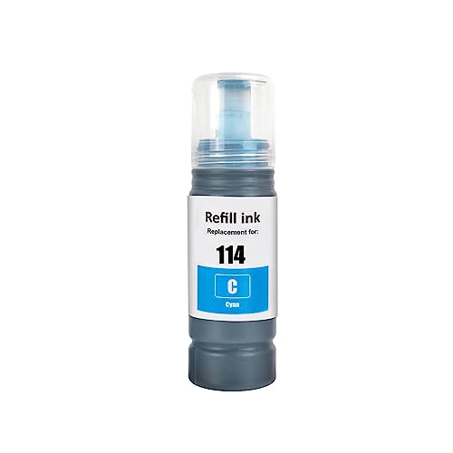 Go Inks 1 x Cyan-Tintenflasche, 70 ml, ersetzt Epson 114 kompatibel/Nicht-OEM für EcoTank-Drucker Go Inks 1 x Cyan-Tintenflasche, 70 ml, ersetzt Epson 114 kompatibel/Nicht-OEM für EcoTank-Drucker von Go Inks