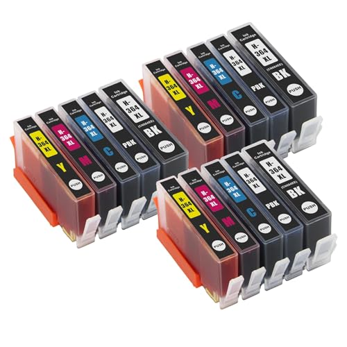 Go Inks 3 Tintenpatronen für HP 364 XL (HP364), kompatibel/Nicht-OEM für HP Photosmart Drucker, 15 Stück von Go Inks
