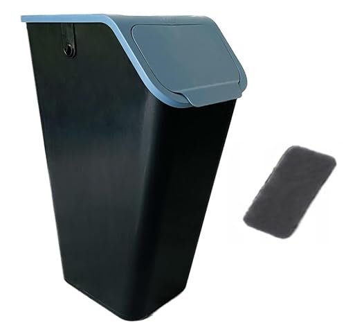 Go Practic Mülleimer Mit Deckel Küche 35 L Click-Function Abfalleimer Mülltrensystem Abfallbehälter Recycling Blau 1x35 l von Go Practic