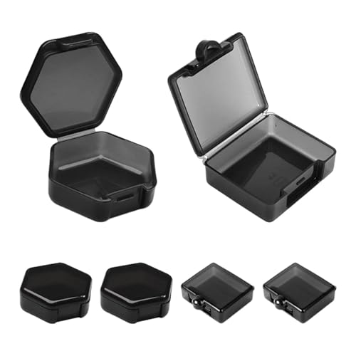 3-Teilige Quadratische Box Und 3-Teilige Polygonale Box, Praktische Aufbewahrungsbox, Kunststoff-Aufbewahrungsbox, Staubdichte Mini-Aufbewahrungsbox, Hausapotheke von Go bravely