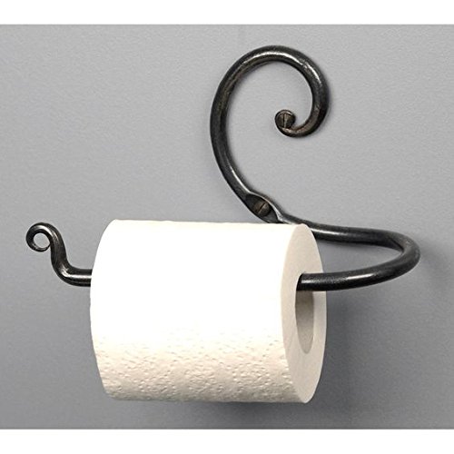 GoCraft Handgefertigter Toilettenpapierhalter für Badezimmer, WC, Wandhalterung, Schmiedeeisen, geschmiedetes Metall von GoCraft