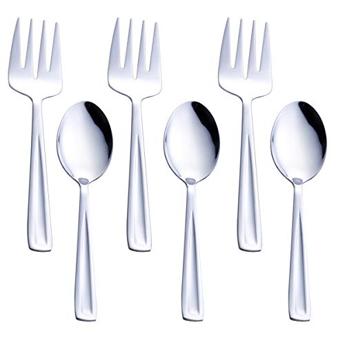 GoGeiLi Edelstahl Servierlöffel und Serviergabel Set, enthalten 3 große Servierlöffel und 3 Serviergabeln, 24.1cm Catering Servierutensilien Set, spülmaschinenfest GoGeiLi Edelstahl Servierlöffel und Serviergabel Set, enthalten 3 große Servierlöffel und 3 Serviergabeln, 24.1cm Catering Servierutensilien Set, spülmaschinenfest von GoGeiLi