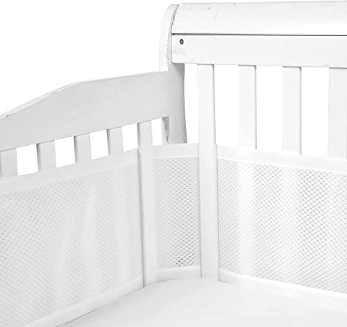 GoGou Bettumrandung Babybett,Baby Nestchen Bettumrandung,Babybett Umrandungen Anti-Airflow 3D-Mesh-Futter,Atmungsaktive Krippenumrandung für Kleinkinder von GoGou