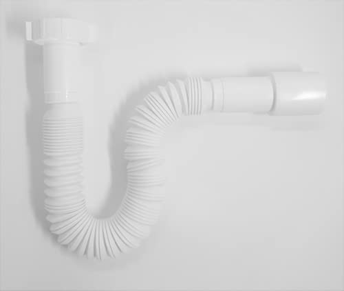 Siphon, 1 1/4" bis 32 / 40 mm, Universal-Flexi-Siphon, Waschtisch, flexibler Rohr-Anschluss Siphon, 1 1/4" bis 32 / 40 mm, Universal-Flexi-Siphon, Waschtisch, flexibler Rohr-Anschluss von BDLLMDES