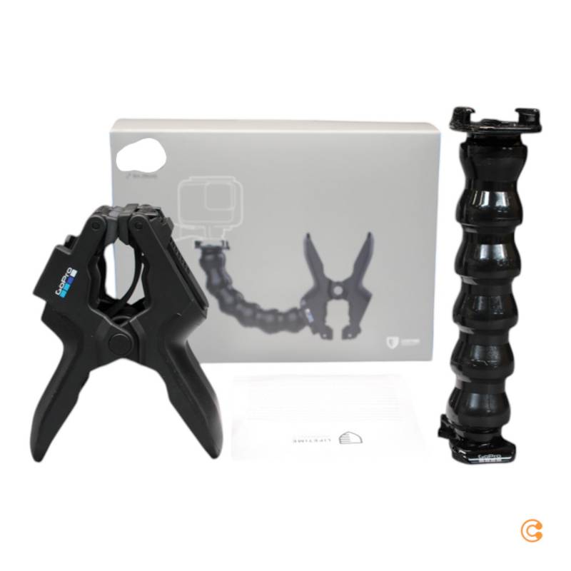 Gopro Klemmhalterung Haltesystem Kamera Zubehör Schwanenhals Flexibel Schwarz B-Ware von GoPro