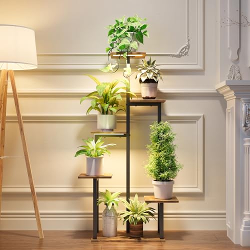 GoTiling Blumenständer Pflanzenständer Blumentreppe mit Wachstumslicht - Indoor Pflanzenregal für Ecken, Modernes Regal für Zimmerpflanzen, 6 Etagen, Ideal für Wohnzimmer, Balkon und Büro GoTiling Blumenständer Pflanzenständer Blumentreppe mit Wachstumslicht - Indoor Pflanzenregal für Ecken, Modernes Regal für Zimmerpflanzen, 6 Etagen, Ideal für Wohnzimmer, Balkon und Büro von GoTiling