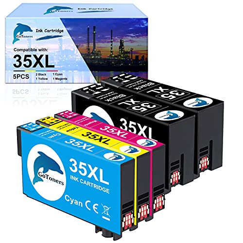 GoToners 35 XL Druckerpatronen Kompatibel für Epson 35XL Multipack für Epson Workforce Pro WF-4720DWF WF-4725DWF WF-4730DTWF WF-4740DTWF WF-4720 WF-4725 WF-4730 WF-4740 (5er-Pack) von GoToners