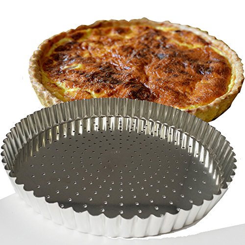 Gobel Kuchenform, 28 cm, mobiler Boden, perforiert, 126441, Silber von Gobel