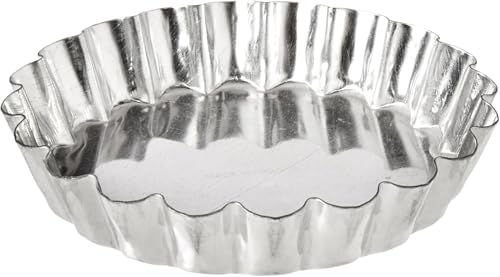 SCI Scandicrafts Quiche-Form, geriffelt, fester Boden, Durchmesser 9,5 cm, Weißblech, 4" von Gobel