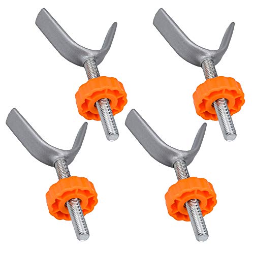 Gobesty Druckschrauben Kindergitter, 4 Stück Y-Spindel Treppenschutzgitter Druckschrauben Extralange Spindelstangen Druck Mounted Tore Ersatz Set Gitter Screw für Treppengitter (M10,Orange) von Gobesty