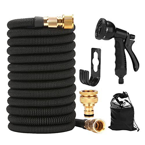 Gobesty Flexibler Gartenschlauch, 22,5 m Flexischlauch, Dehnbarer Wasserschlauch mit 8-Funktionsdüse, Ausziehbare Garten Schlauch, Erweiterbarer Wasserschlauch, Knickfrei Flexischlauch, inkl. Zubehör von Gobesty