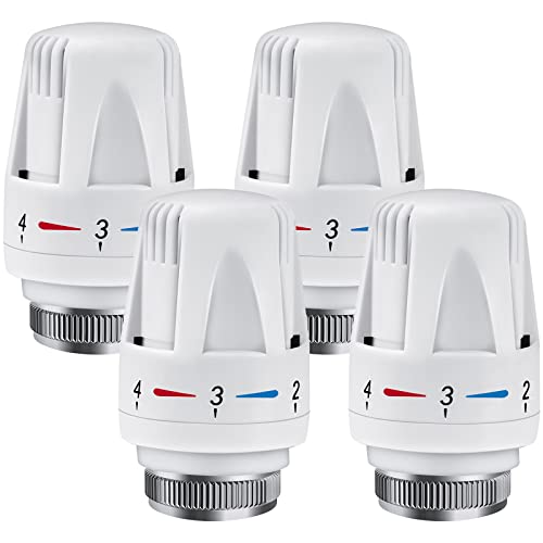 Heizkörper Thermostatkopf, Gobesty 4 Stück Thermostat-Kopf, Heizkörperventil für Gewinde M30x1,5, Thermostat Heizung, Termostato Heizung Set, Heizungsthermostat für Büro Zuhause Heizkörper Thermostatkopf, Gobesty 4 Stück Thermostat-Kopf, Heizkörperventil für Gewinde M30x1,5, Thermostat Heizung, Termostato Heizung Set, Heizungsthermostat für Büro Zuhause von Gobesty