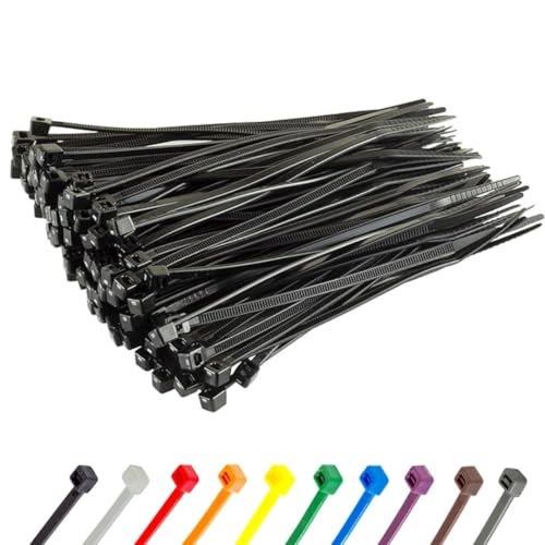 Gocableties Kabelbinder 100 Stück Schwarz, 100 mm x 2,5mm mit 8,1 kg Zugfestigkeit, kleine Größe, dünn, UV Beständig Set von GOCABLETIES