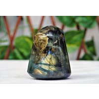 60 Mm Grüner Labradorit Stein | Rainbow Flash |Polierter Schutz Freeform Stil Geschenk Für Sie/Ihn Valentinstag von GodCrystalGifts