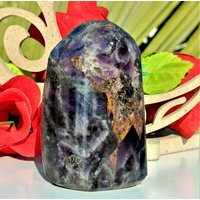 75mm Auralit 23 Exemplare Mit Dunkelviolettem Amethyst Stein | Polierter Schutz Freeform Style Geschenk Für Sie/Ihn Valentinstag von GodCrystalGifts