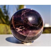 Seltenes Unikat ~ 65 Mm | Schwarzer Und Blauer Amethyst Stein Aus Brasilien Heilung Metaphysical Sphere Ball Valentinstag Geschenk von GodCrystalGifts