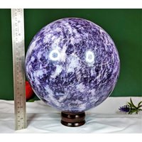 Wunderschön | Große ~210mm 27, 5 Pfund Lavendel Lepidolith Stein Mineral Heilung Metaphysical Sphere Ball Valentinstag Geschenk von GodCrystalGifts