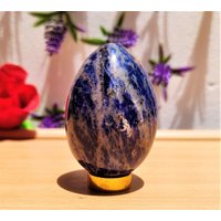 x 60mm | Blaue Sodalith Stein Mineralien Heilung Metaphysical Egg Valentinstag Geschenk von GodCrystalGifts