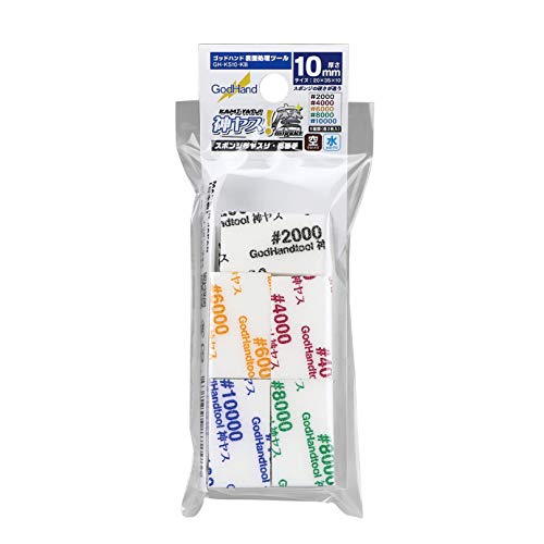 GodHand KS10-KB Sanding Sponge Sandpaper Stick 10mm Assortment (10 pcs) von GodHand