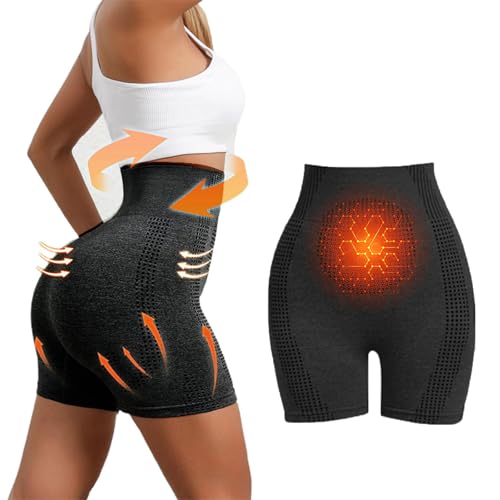 GodbTG 2 Pack Micro Vibration Massage Shaping Shorts, Ice Silk Ion Fiber Repair Shaping Shorts, Women Micro Vibration Shorts (L(140-180 Ibs),Black) von GodbTG
