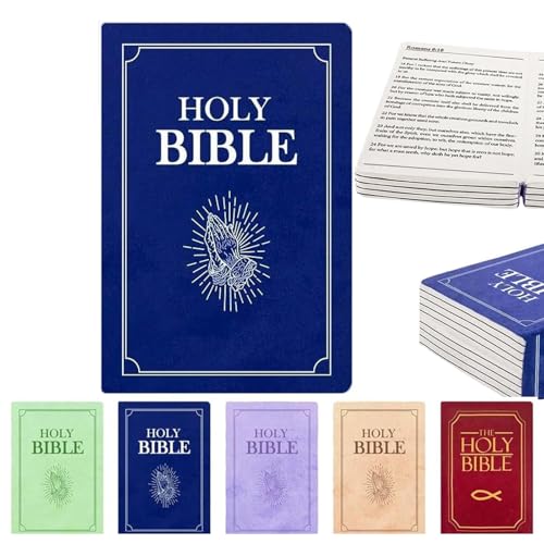 GodbTG Bible Pillow Book Plush That Opens, Bible Plush Pillow Book, Holy Bible Pillow, Pillow Bible, Plush Bible Pillow (Blue) von GodbTG