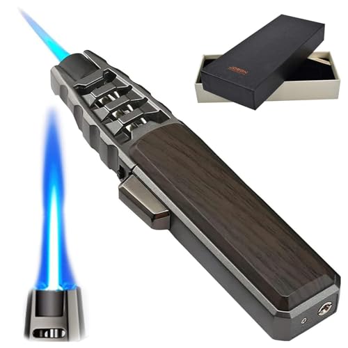 GodbTG Butane Torch Lighter, Torch Lighters Butane Refillable, Turbine Jet Bright Fire Lighter, Windproof Straight Torch Blue Flame Lighter, Torch lighters Butane refillable (#2) von GodbTG