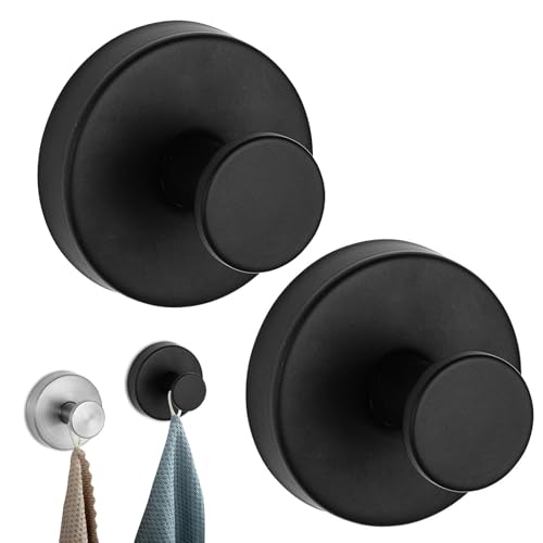 GodbTG Suction Cup Hooks for Door Wreaths, Suction Cup Wreath Hanger - Waterproof Hooks for Hanging Door Wreaths, Removable Suction Cup Hooks, Holds up to 15 Lbs (Black) von GodbTG