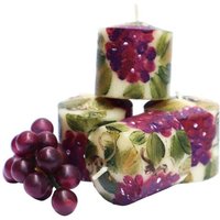 Wählen Sie Ihr Set Süße Handgemalte Trauben Mini Kleine Elfenbein Votivkerzen Italienisch Toskanisch Italien Mediterran Weinrebe Dekor Geschenk Für von GoddessArtCollection