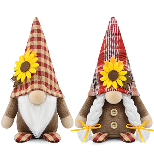 Godeufe 2er Set Herbst Wichtel Figuren Blumen Dekoration Handgemachte Skandinavisches Tomte für Party Bauernhaus Home Tischdekoration Godeufe 2er Set Herbst Wichtel Figuren Blumen Dekoration Handgemachte Skandinavisches Tomte für Party Bauernhaus Home Tischdekoration von Godeufe
