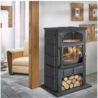 12 kW Holzofen aus Gusseisen, anthrazit lackiert - 350104000053 - godin von Godin