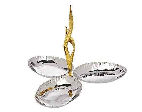 Godinger 3 Sectional Nut Dish Storage Container Candy Dish Box von Godinger
