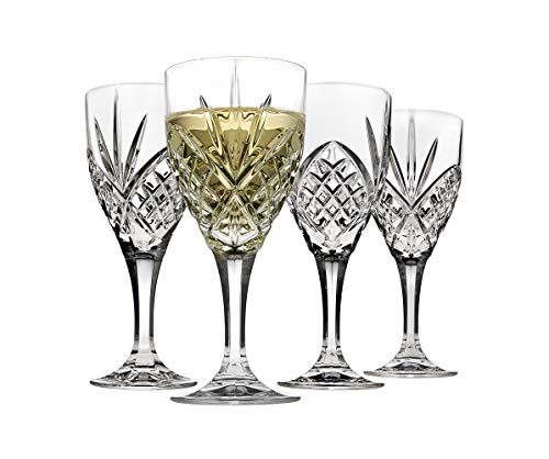 Godinger Dublin Wine Glasses, Stemmed White Wine Glass Goblets - 6.75oz, Set of 4 von Godinger