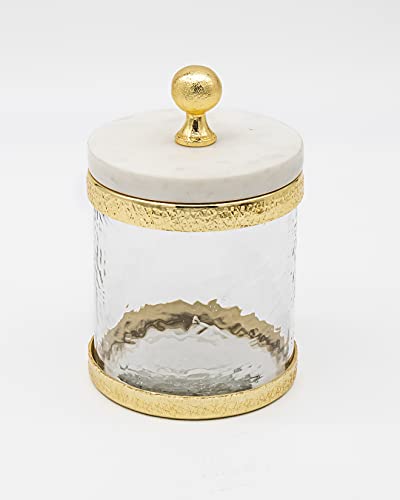 Godinger Marmor Gold Band Kanister Vorratsbehälter – 4 x 4 von Godinger