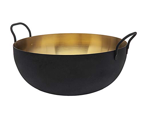 Godinger Runde Salatschüssel – Schwarz und Gold Design von Godinger