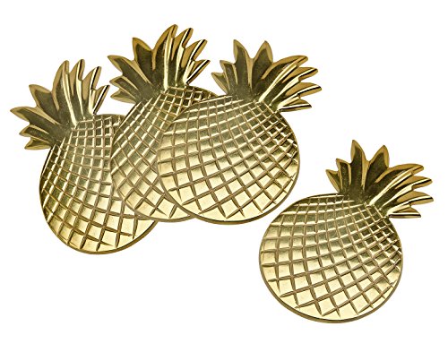 Godinger Silver Art S/4 Gold Pineapple Coasters von Godinger