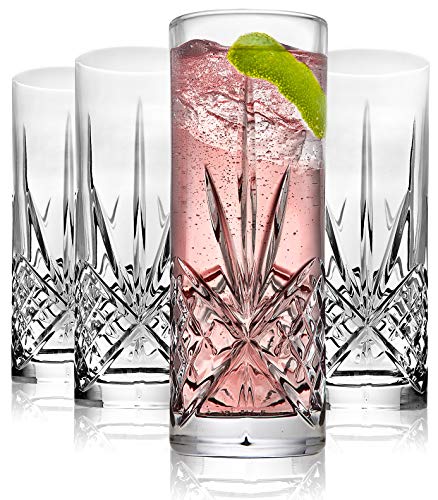 Godinger Tall Beverage Glasses Collins All Purpose - Dublin Collection, SET OF 4 von Godinger