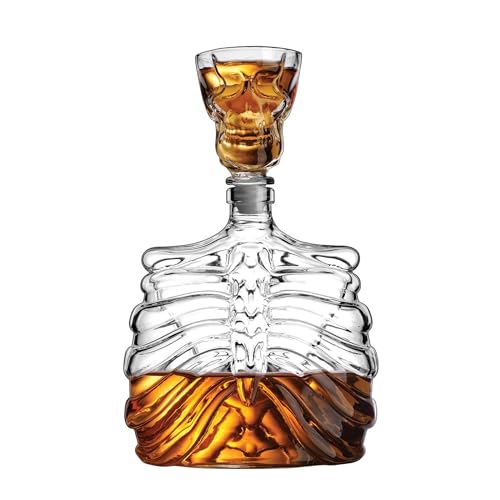 Skelly Whiskey Dekanter mit Schnapsglasverschluss Skelly Whiskey Dekanter mit Schnapsglasverschluss von Godinger