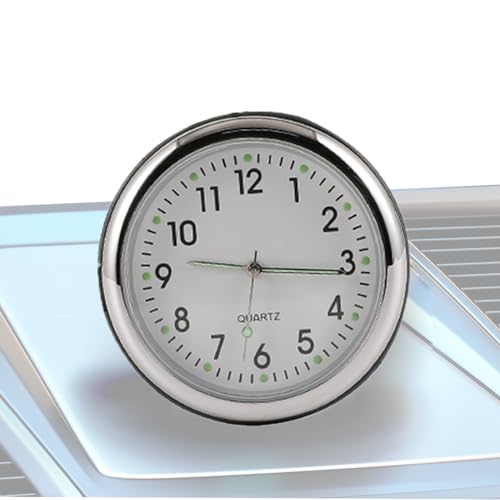 Godpqiui Auto Armaturenbrett Uhr Selbstklebend | Auto-Thermometer Mit Klebefläche,Leuchtende Lüftungsgitter-Uhr Für Autos Wohnmobile SUVs LKWs Zuhause von Godpqiui