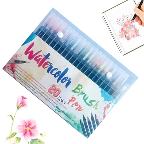 Godpqiui Echte Pinselstifte - Aquarell Pinselstifte Lettering Set - Farbenfrohe Kunstpinsel Mit Glatter Tinte Für Malerei Zeichnen Schreiben Reisetagebuch Lettering Schule Kinder Erwachsene Anfänger Godpqiui Echte Pinselstifte - Aquarell Pinselstifte Lettering Set - Farbenfrohe Kunstpinsel Mit Glatter Tinte Für Malerei Zeichnen Schreiben Reisetagebuch Lettering Schule Kinder Erwachsene Anfänger von Godpqiui