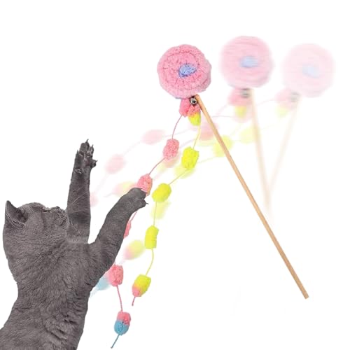 Godpqiui Katzenangel - Trainingsspielzeug Mit Lutscherform Für Kätzchen - Spiel Bewegung Langeweile Reduzieren Angel mit Glöckchen für Katzen Zuhause drinnen draußen Godpqiui Katzenangel - Trainingsspielzeug Mit Lutscherform Für Kätzchen - Spiel Bewegung Langeweile Reduzieren Angel mit Glöckchen für Katzen Zuhause drinnen draußen von Godpqiui