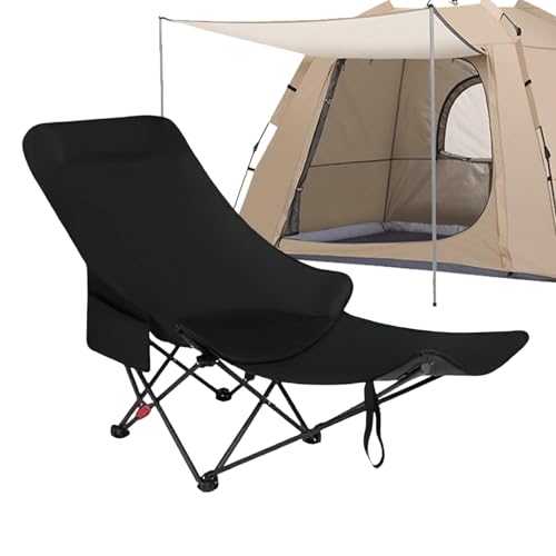 Godpqiui Klappbare Campingstühle - Tragbarer Rasensitz Mit Fußstütze - Hochlehner Mit Fußstütze Für Garten Wanderung Terrasse Picknick Angeln Outdoor von Godpqiui
