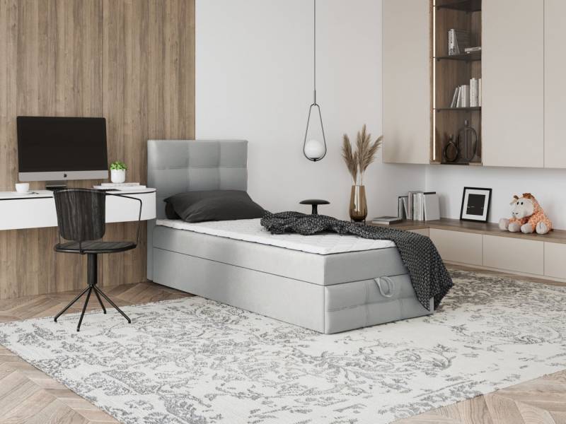 Godre Boxspringbett mit Bettkasten EWORA MINI 3 70x180 cm - Bonellfederkern Matratze (Bett + Matratze), Bett mit einem Kasten von Godre