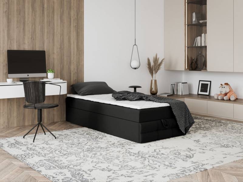 Godre Boxspringbett mit Bettkasten EWORA MINI 4 60x200 cm - Bonellfederkern Matratze (Bett + Matratze), Bett mit einem Kasten von Godre