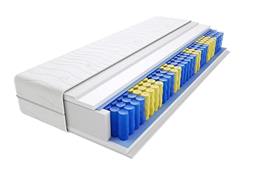 Godre Landa 9-Zonen Federkernmatratze 170x195 cm, Härtegrad H3 -mittelhart, Schaumstoff - mit gestepptem Bezug - Matratze, Taschenfederkernmatratze -17 cm Höhe, Hypoallergen Godre Landa 9-Zonen Federkernmatratze 170x195 cm, Härtegrad H3 -mittelhart, Schaumstoff - mit gestepptem Bezug - Matratze, Taschenfederkernmatratze -17 cm Höhe, Hypoallergen von Godre