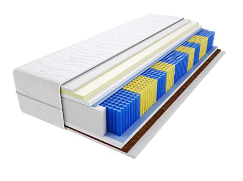 Godre Matratze 180x220 cm Doppelmatratze, H3 & H4 Federkernmatratze, Taschenfederkernmatratze 20 cm Hoch Kokosfaser Visco Memory Hypoallergene, HR-Schaum, Gesteppter Bezug Romeo Multitaschen Godre Matratze 180x220 cm Doppelmatratze, H3 & H4 Federkernmatratze, Taschenfederkernmatratze 20 cm Hoch Kokosfaser Visco Memory Hypoallergene, HR-Schaum, Gesteppter Bezug Romeo Multitaschen von Godre