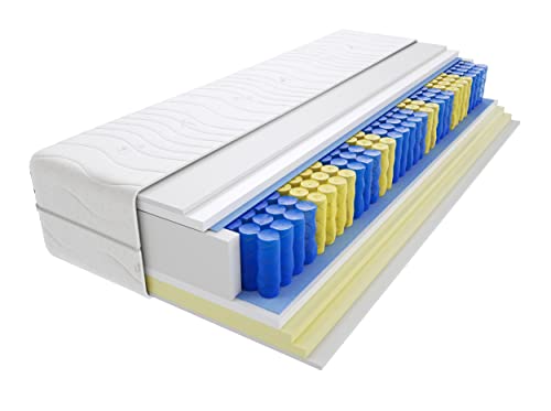 Godre Matratze 80x200 cm Doppelmatratze, H2 & H3 Federkernmatratze, Taschenfederkernmatratze 26 cm Hoch Visco Memory Hypoallergene, HR-Schaum, Wendematratze mit Klimafaser Uberto Max Godre Matratze 80x200 cm Doppelmatratze, H2 & H3 Federkernmatratze, Taschenfederkernmatratze 26 cm Hoch Visco Memory Hypoallergene, HR-Schaum, Wendematratze mit Klimafaser Uberto Max von Godre