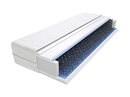 Godre Sora Federkernmatratze 115x170 cm, Härtegrad H3 -mittelhart, mit Schaumstoff, gesteppter Bezug - Matratze, Bonellmatratze -15 cm Höhe, Hypoallergen, doppelseitig einsetzbar von Godre