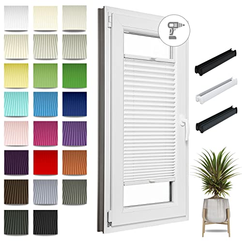 Plissee mit Bohren Nach Maß Fensterrollo Klemmfix Sonnenschutz Jalousien Rollo für Fenster & Tür Dekoratives Plissee Plissee mit Bohren Nach Maß Fensterrollo Klemmfix Sonnenschutz Jalousien Rollo für Fenster & Tür Dekoratives Plissee von Godre