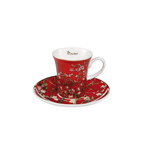 Goebel Espressotasse zum Sammeln Mandelbaum von Vincent Van Gogh in der Farbe Rot, 0,1L, 67-011-78-1 von Goebel