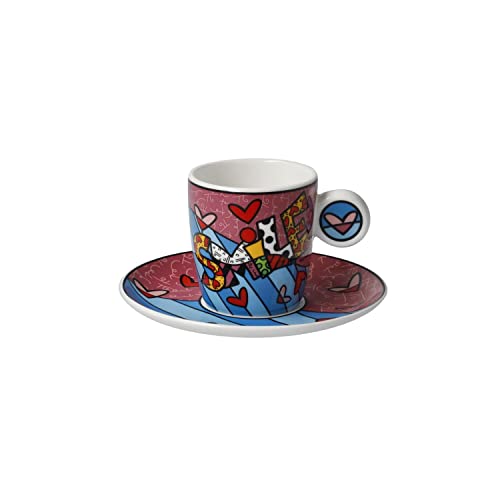 Goebel Porzellan Romero Britto Pop Art Espressotasse Smile von Goebel